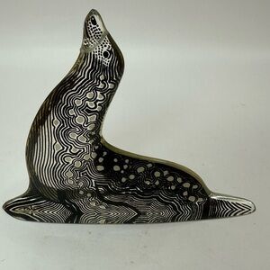 Abraham Palatnik Vintage Lucite Mid-Century Seal Sculpture READ.